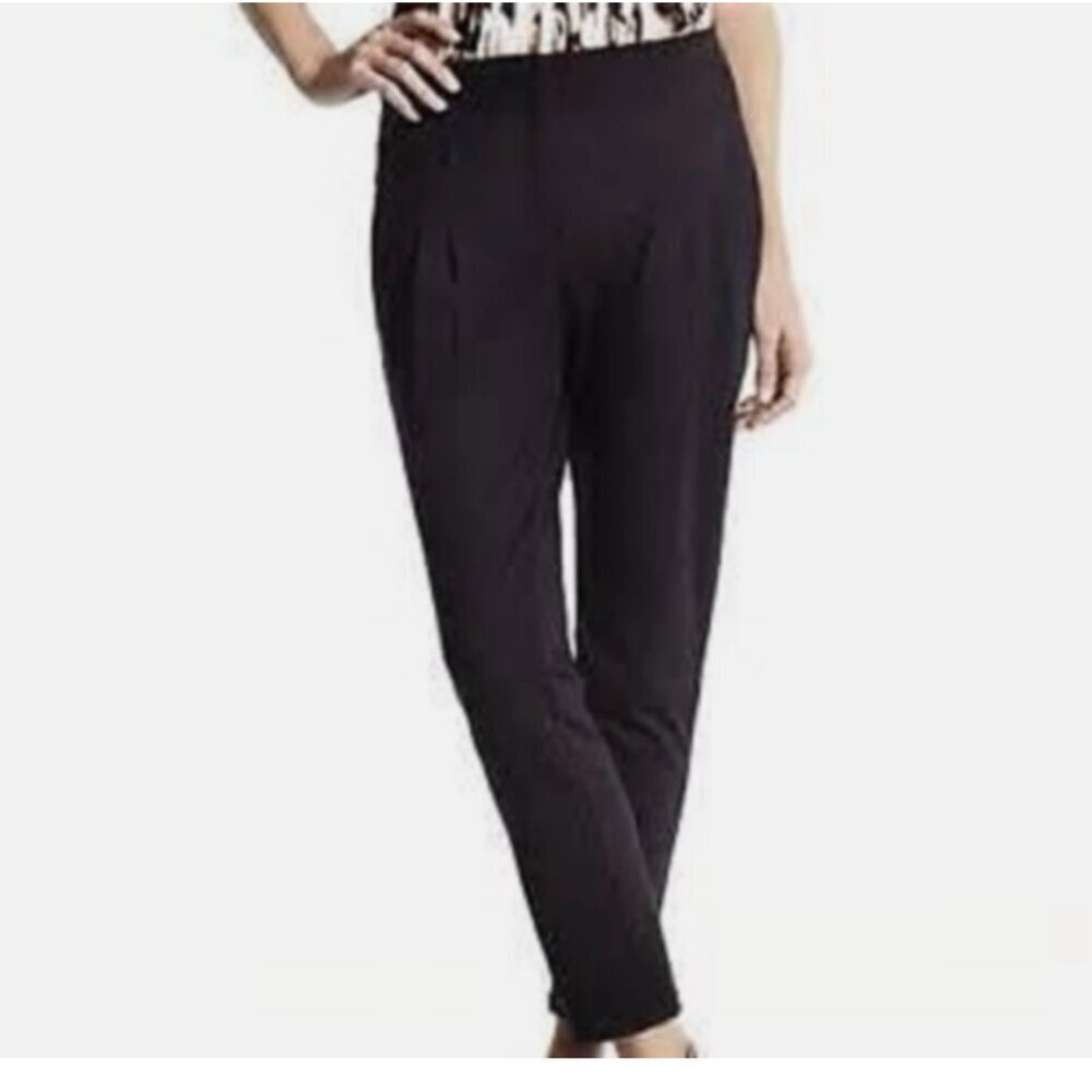 Derek Lam for DesigNation Pleated Crepe Crop Pants Black Size 2